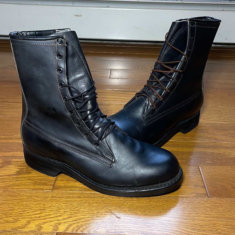 Vintage Biltrite 1975 Military Boots Mens 7.5 Addison Shoe Co Steel Toe Grunge